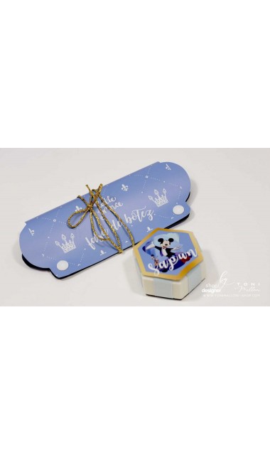 Trusou de botez Mickey Mouse personalizat grafic prin coasere cu imagini Disney Royal The King 15